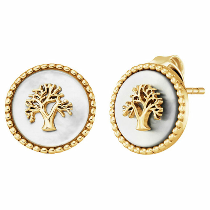 Ohrstecker Lebensbaum Silber Gold – Bild 2