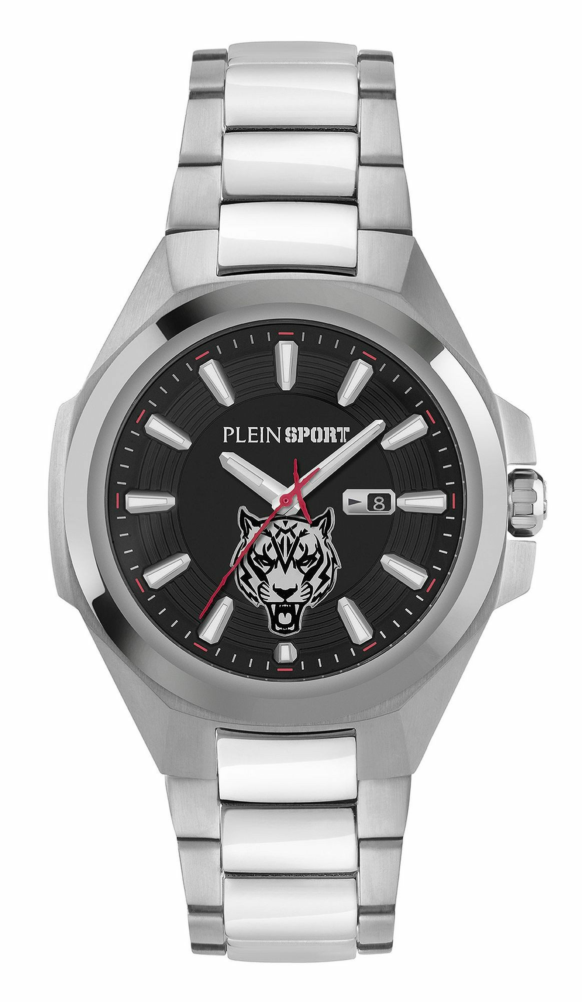 Plein Sport Uhr Herren TIGERMASTER PS7BA0724 Silber / Schwarz Plein Sport Uhr Herren TIGERMASTER PS7BA0724 Silber / Schwarz