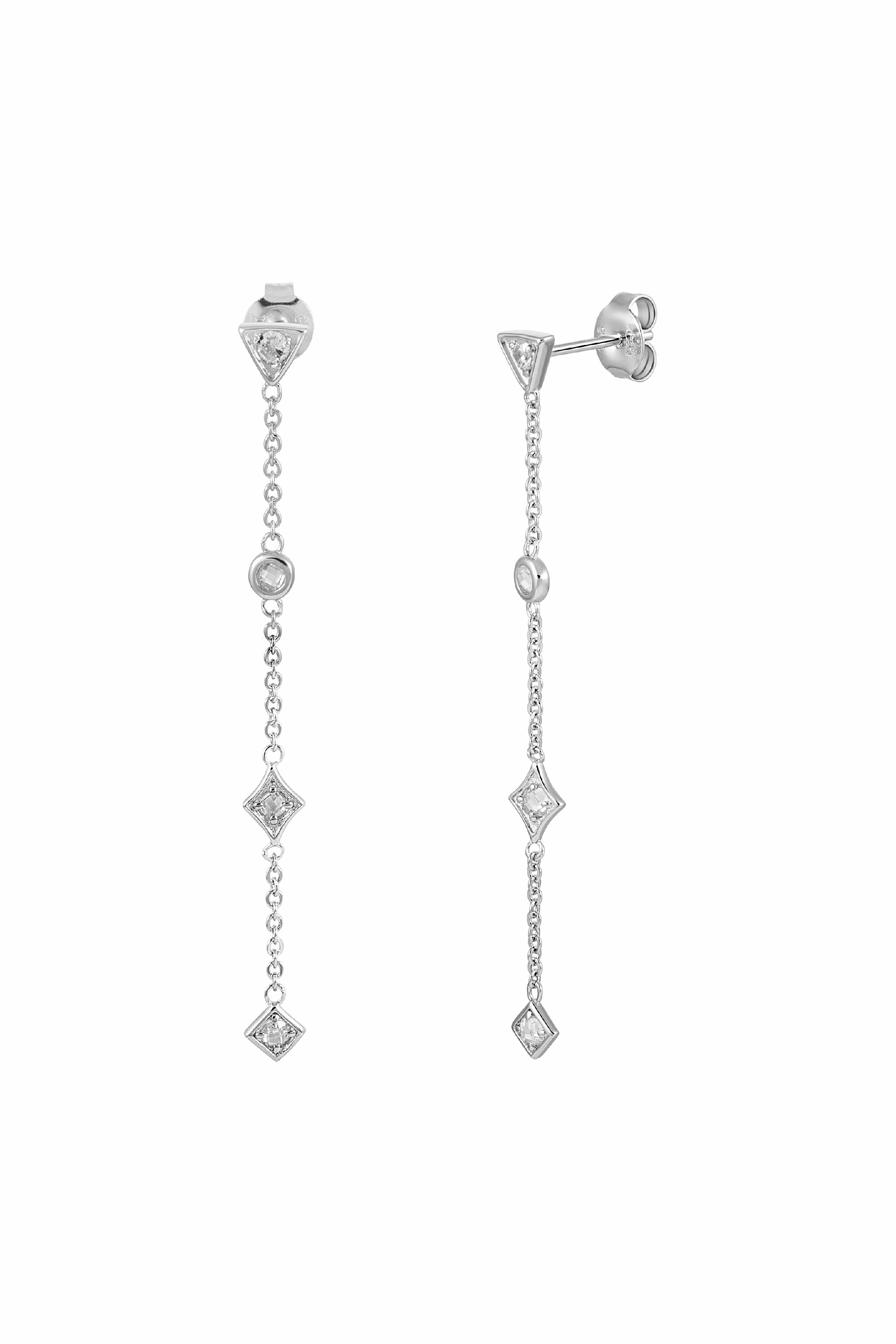 Ohrringe 925 Sterling Silber rhodiniert  Zirkonia 41185187233886 Ohrringe 925 Sterling Silber rhodiniert  Zirkonia 41185187233886