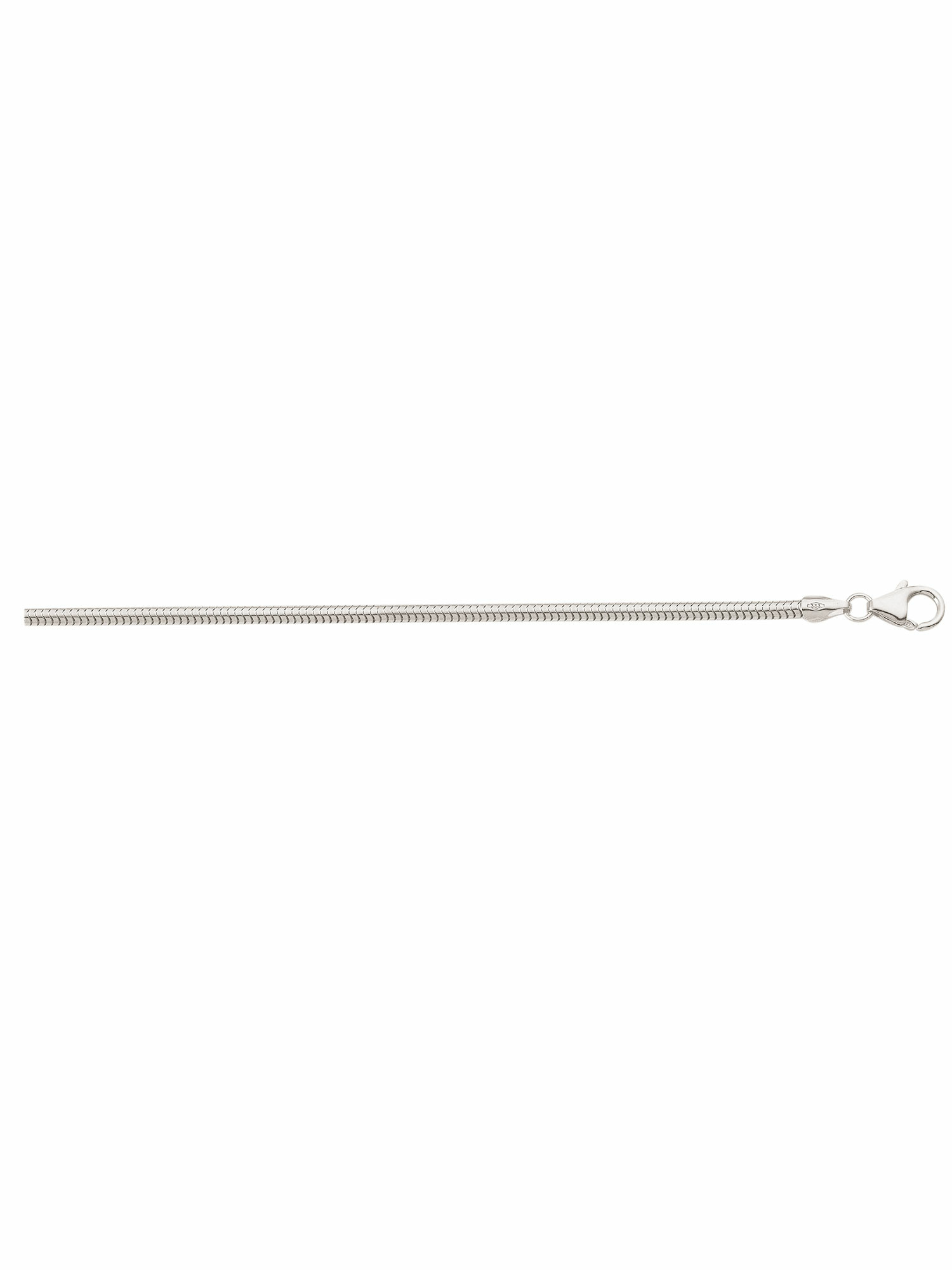 Damen Silber Schmuck 925 Silber Schlangen Halskette Ø 1 mm – Bild 3