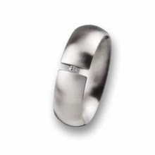 Ernstes Design Damen Edelstahl Ring mit Brillant Größe 54 Silber R30-7-BRI-54 Ernstes Design Damen Edelstahl Ring mit Brillant Größe 54 Silber R30-7-BRI-54