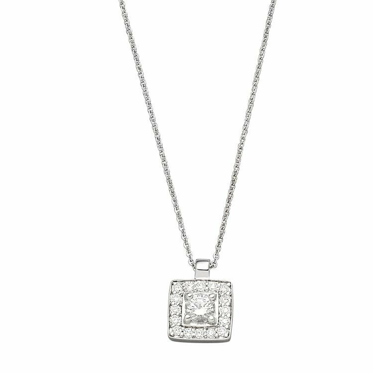 Elaine Firenze Damenkette mit Anhänger 14ct. Weißgold 75035960K/3 Elaine Firenze Damenkette mit Anhänger 14ct. Weißgold 75035960K/3