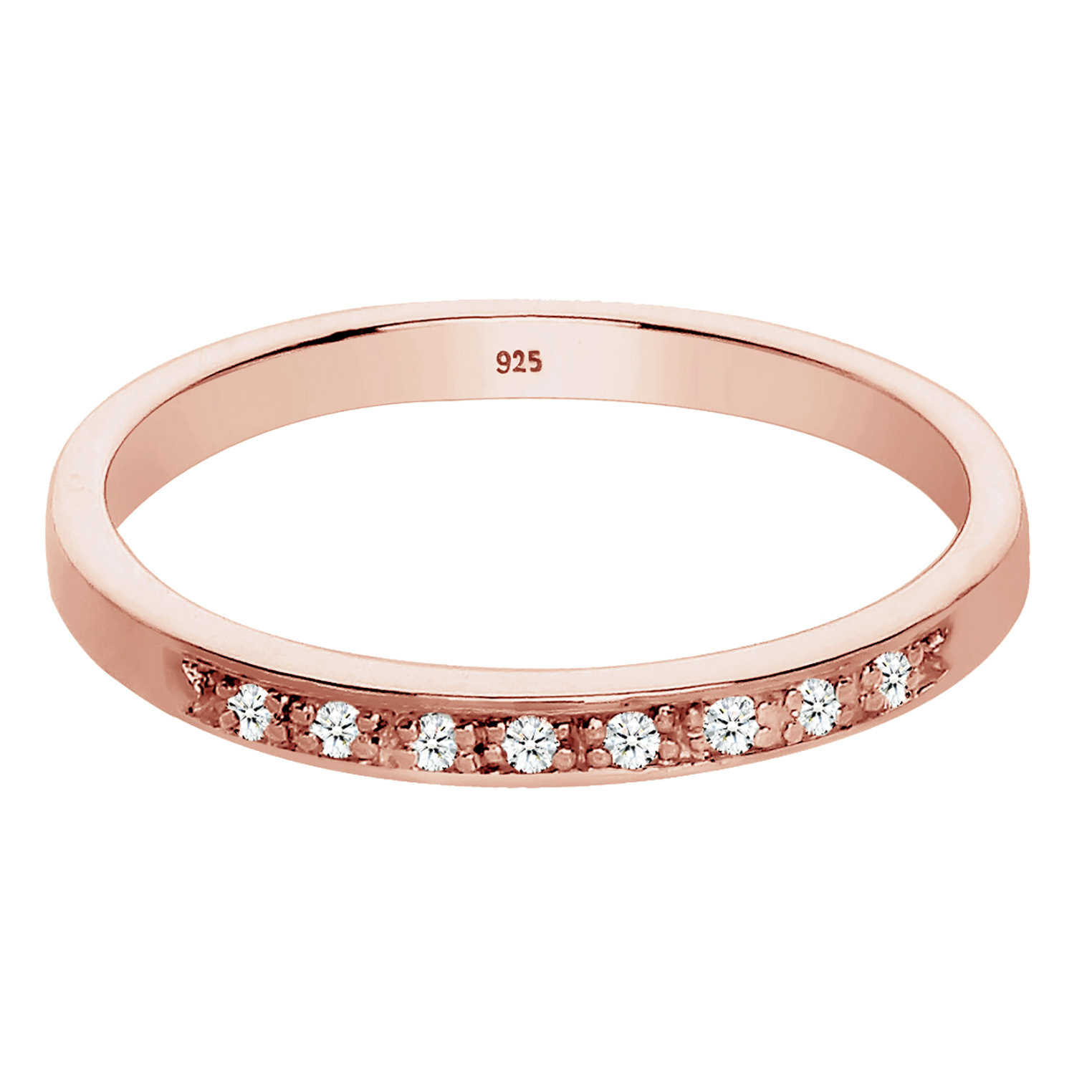 Ring Aufsteckring Funkelnd Diamant (0.04 ct) 925 Silber – Bild 2