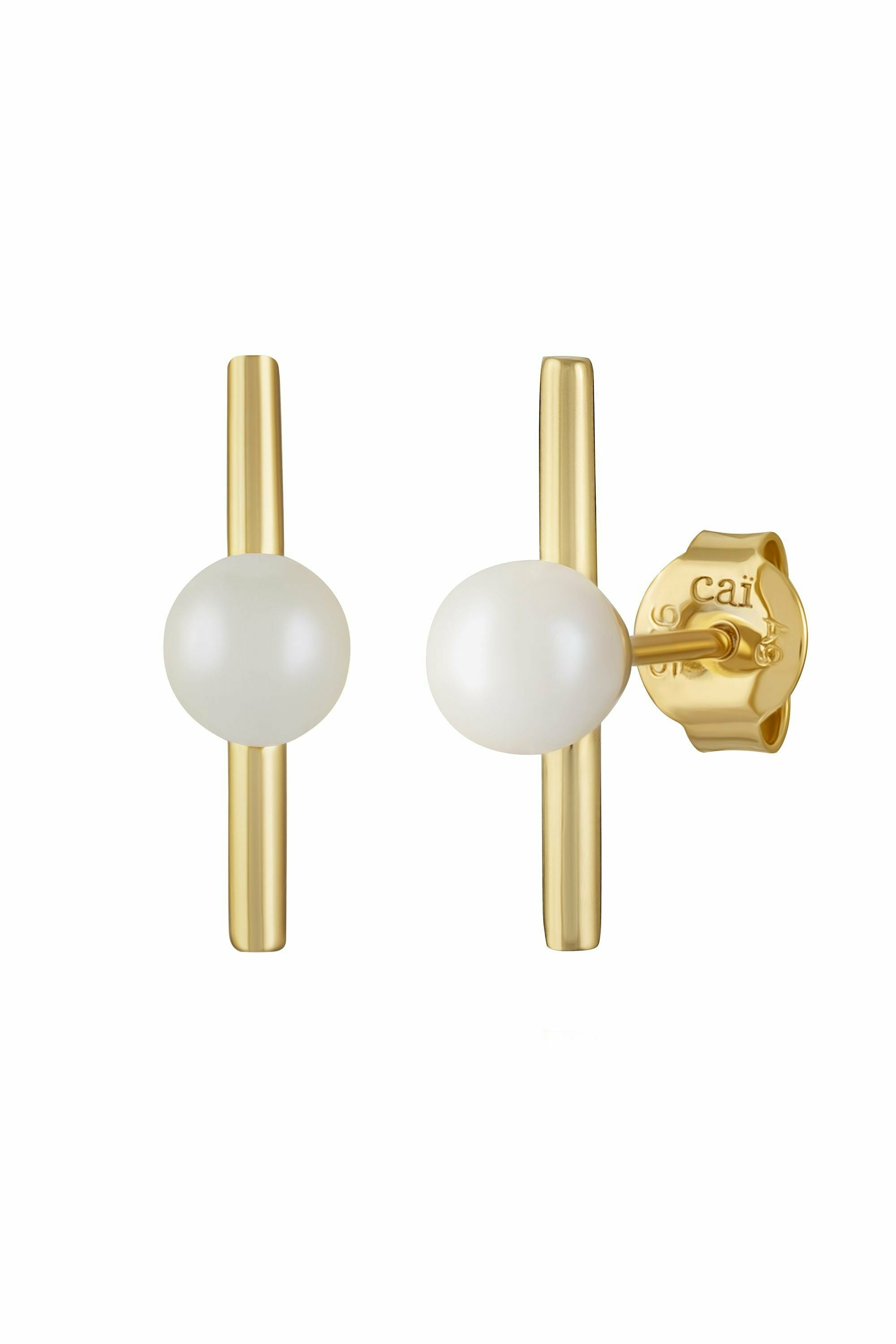 Ohrstecker 925/-Sterling Silber vergoldet Perlen 41184521060446 – Bild 3