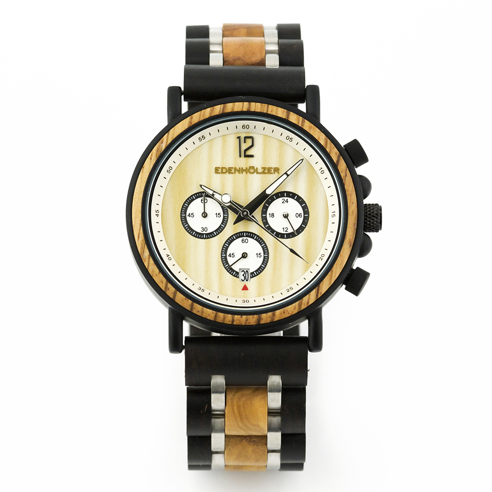 Edenhölzer Holzuhr Herren Armbanduhr Boracay ED091-011 – Bild 3