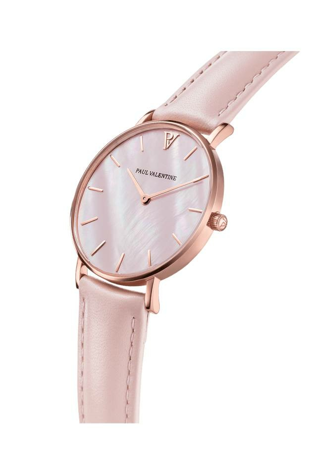 Paul Valentine Damen Armbanduhr ROSE GOLD PINK SEASHELL PINK 36 MM PV36613 – Bild 2