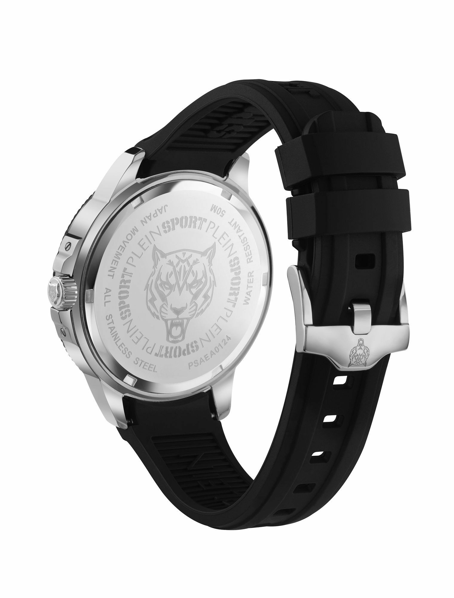 Philipp Plein Herren Uhr City Rush PSAEA0124 Edelstahl Silber Schwarz Silikon – Bild 3