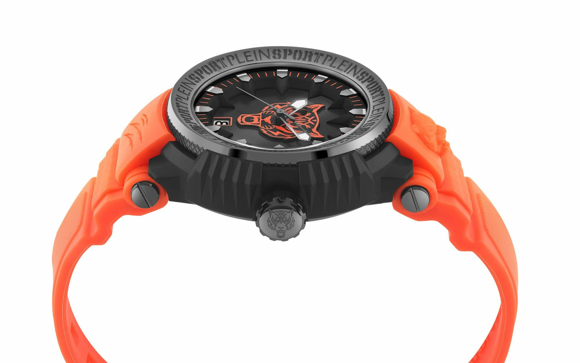 Philipp Plein Sport Unisex Uhr Tiger Power PSEDA0424 Schwarz/Orange Kunststoff 4... – Bild 2