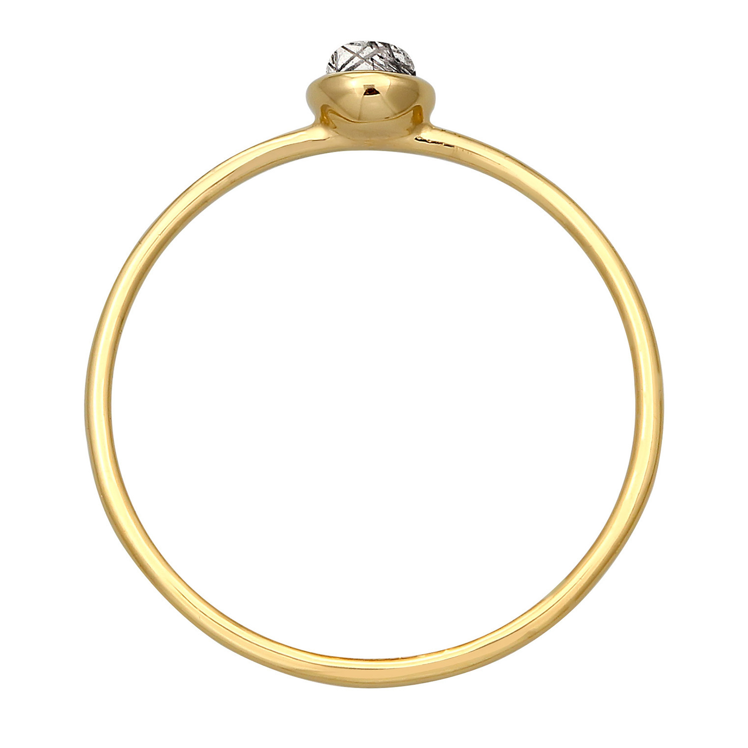 Ring Turmalin Solitär 375 Gelbgold – Bild 2