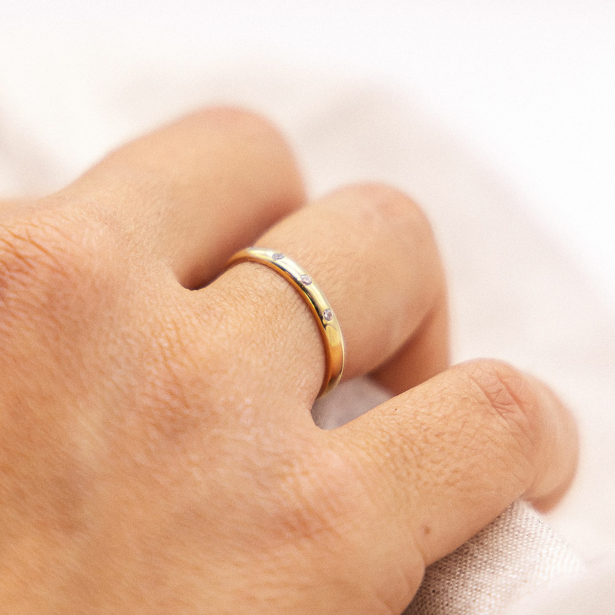 Fascination by Ellen K. 375 Gold mit 5x Zirkonia weiß Ring 41675918016606