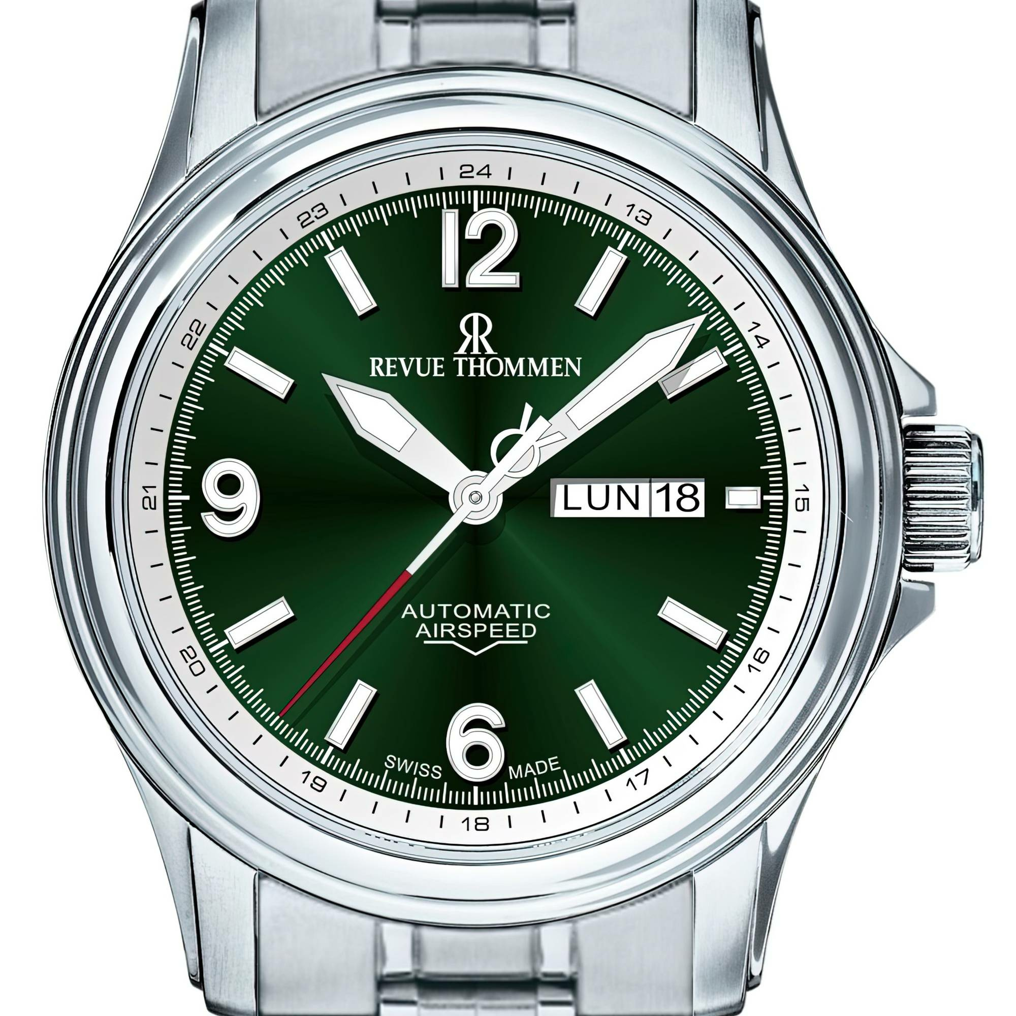 Revue Thommen Armbanduhr Herren Automatikuhr 16040.2434 Grün/Silber – Bild 2