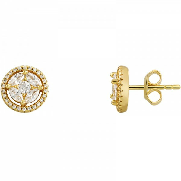 Xenox Damen Ohrstecker Silver Circle mit weißen Zirkonia Gold XS7365G Xenox Damen Ohrstecker Silver Circle mit weißen Zirkonia Gold XS7365G