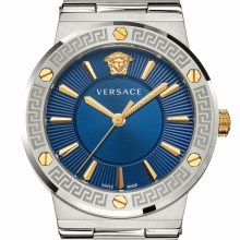Versace Damen Armbanduhr VEVH00120 Blau 38 mm Quarz Greca Logo Versace Damen Armbanduhr VEVH00120 Blau 38 mm Quarz Greca Logo