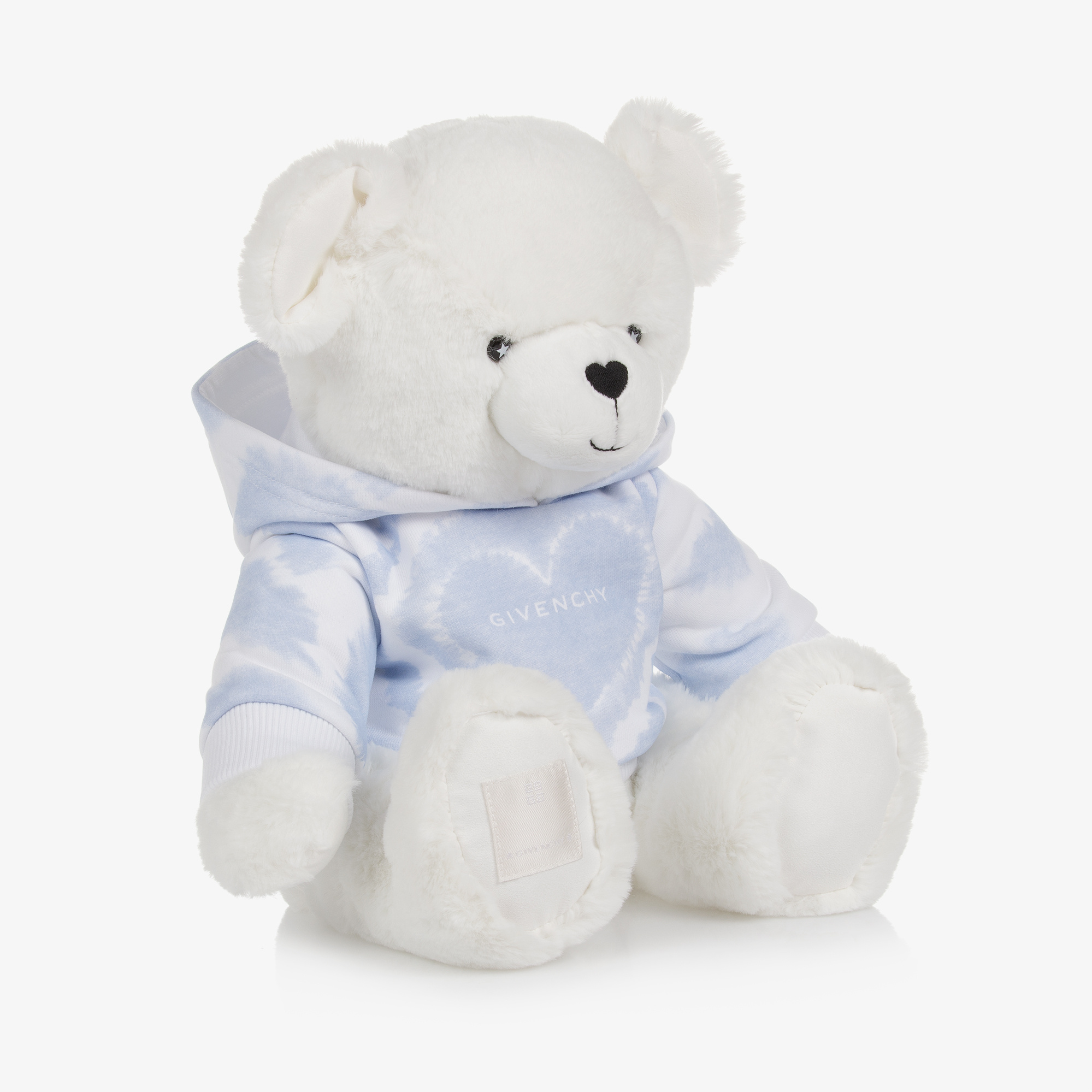 Givenchy Weißer Teddybär für Kinder, 40 cm, Luxus-Plüschtier, Kuscheltier Blue/w... – Bild 3