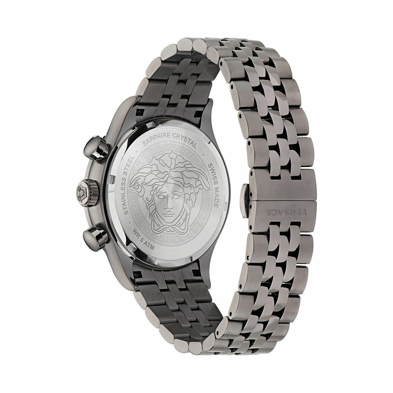 Versace Herren Armbanduhr Chronograph HELLENYIUM CHRONO grau, blau 44 mm VE2U007... – Bild 3