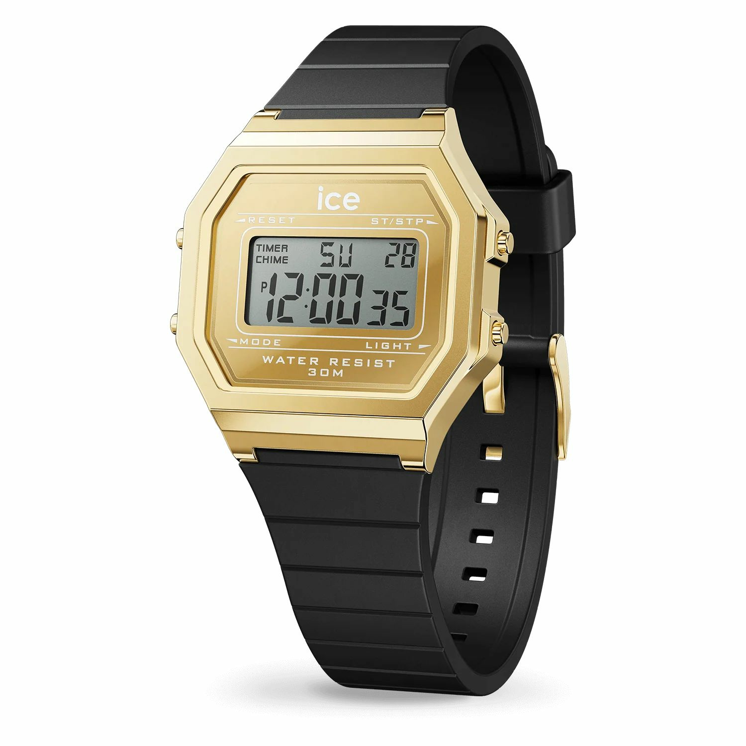 ICE-Watch Digitaluhr Damen ICE digit retro Metal gold mirror Black Gold 022731 ICE-Watch Digitaluhr Damen ICE digit retro Metal gold mirror Black Gold 022731