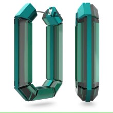 Swarovski Damen Ohrring Lucent Kreolen Statement, Achteckform, Grün 5633953 Swarovski Damen Ohrring Lucent Kreolen Statement, Achteckform, Grün 5633953