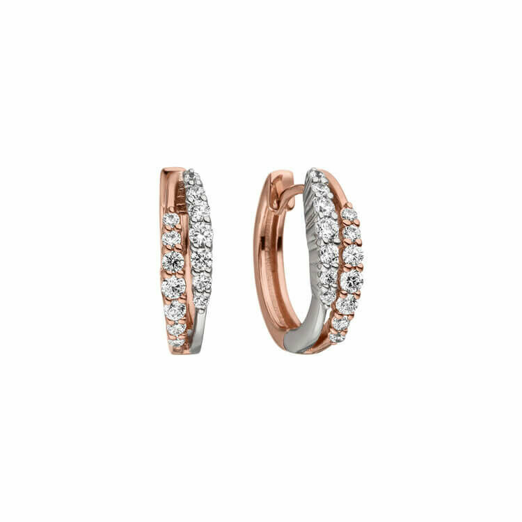 Viventy Damen Ohrringe Zirkonia Creolen Rosegold 782864 Viventy Damen Ohrringe Zirkonia Creolen Rosegold 782864