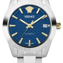 Versace Damen Automatikuhr Greca Classic Blau VESCA0224 Versace Damen Automatikuhr Greca Classic Blau VESCA0224