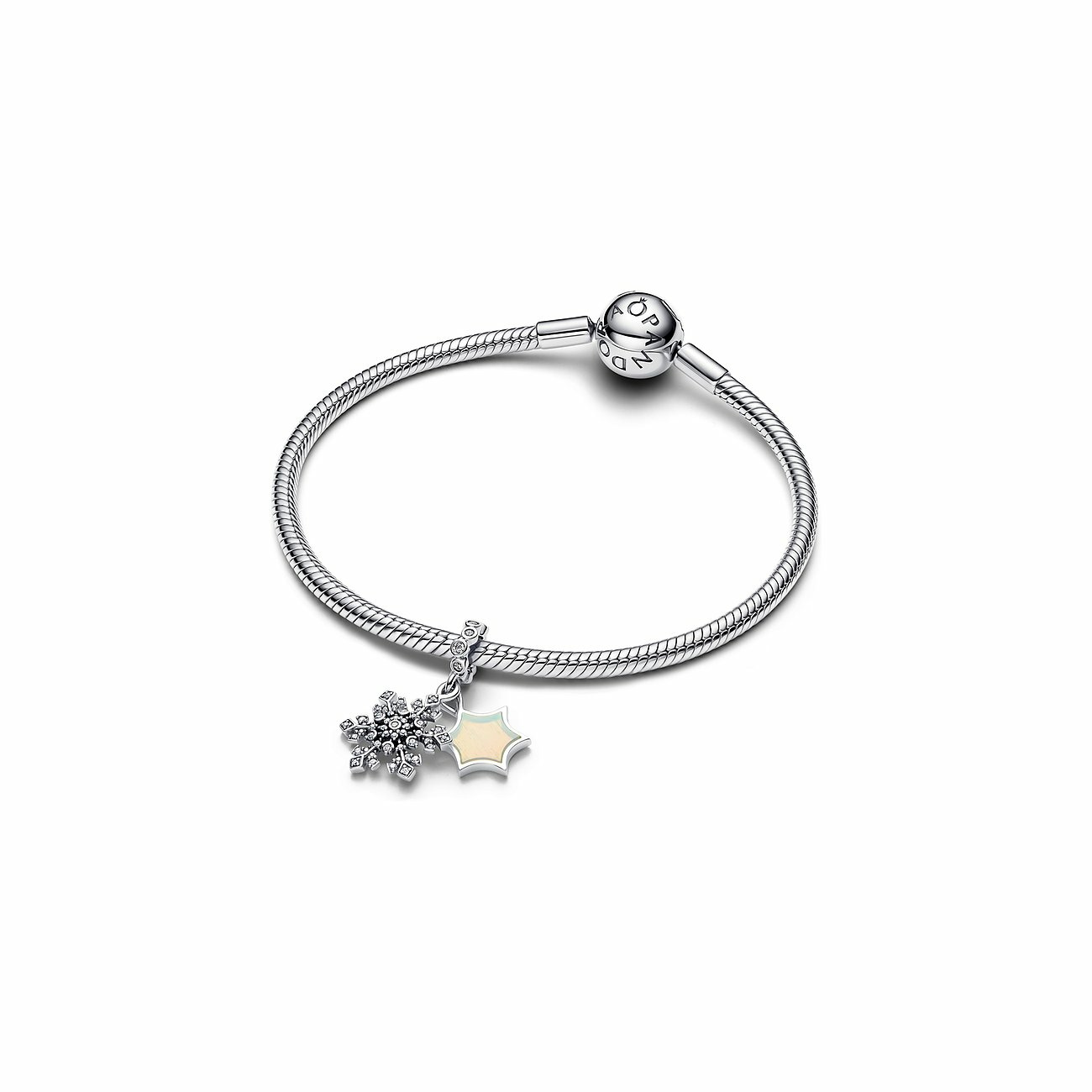 Pandora Charm-Anhänger Silber Opaleszierende Schneeflocke 794142C01 – Bild 3