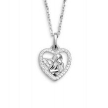 Xenox Damen Halskette mit Herz Schutzengel Anhänger Silber XS3552 Xenox Damen Halskette mit Herz Schutzengel Anhänger Silber XS3552