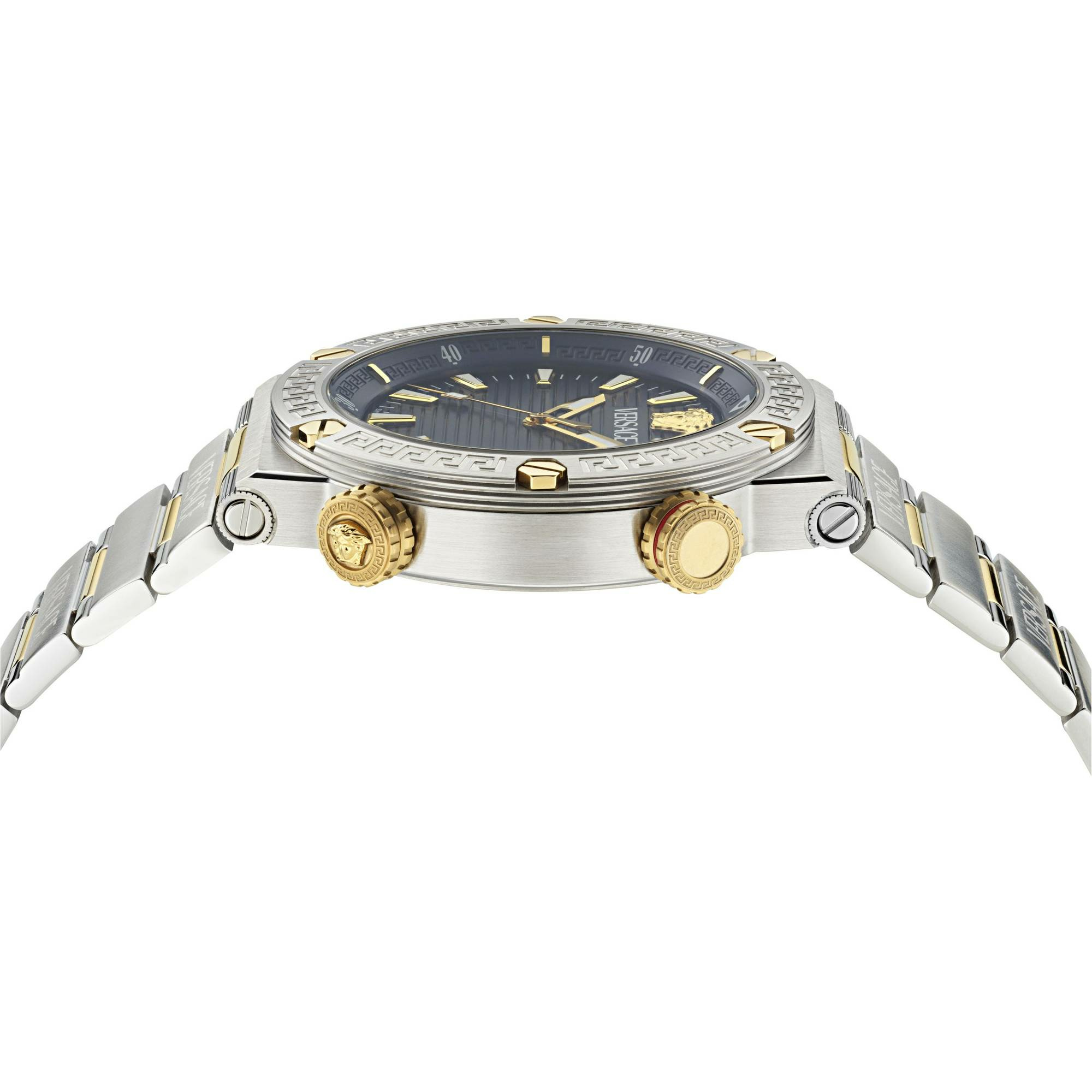 Versace Armbanduhr Herren Greca Logo Diver Blau/Silber‑Gold VE8G00424 – Bild 3