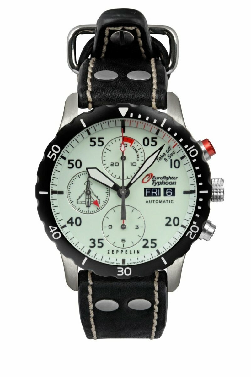 Zeppelin Herrenuhr Eurofighter Chrono inkl. Ersatzband 72185 Zeppelin Herrenuhr Eurofighter Chrono inkl. Ersatzband 72185