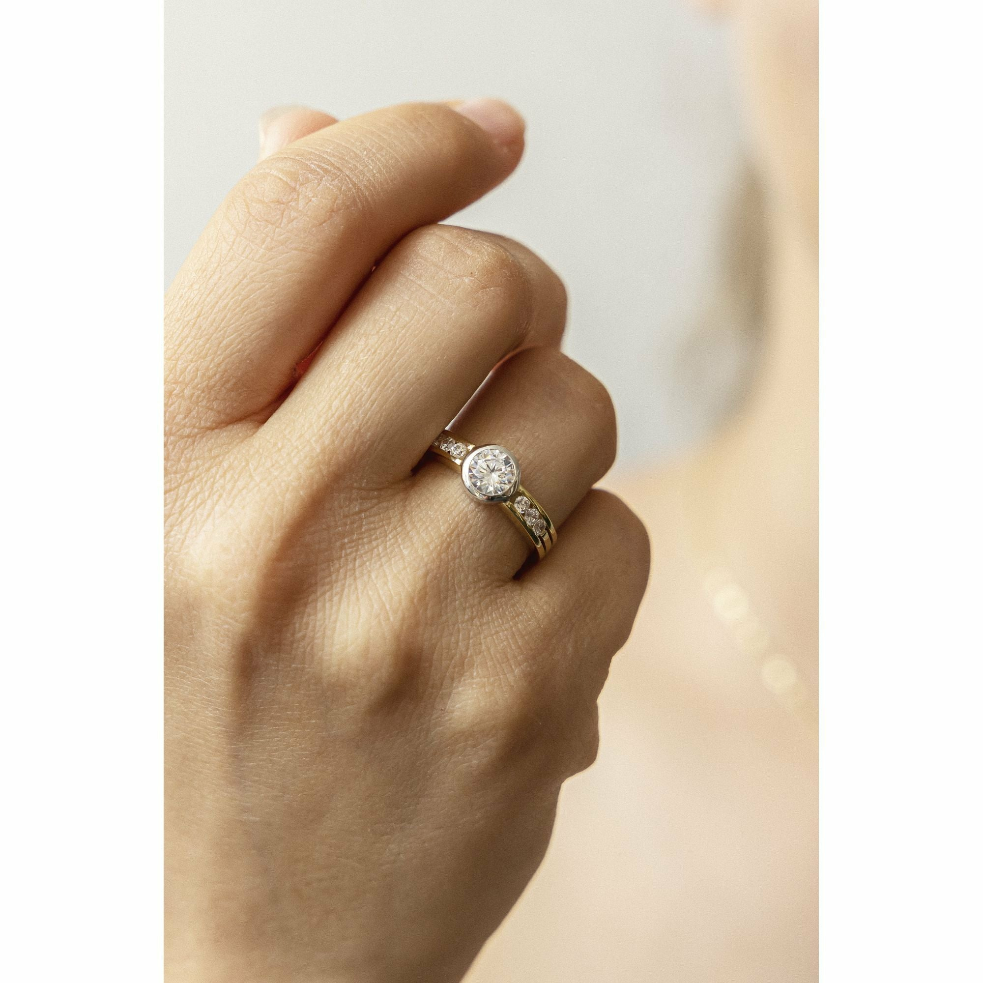 Celesta Gold 375/- Gelbgold 2farbig Zirkonia Ring 41679080063070