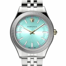 Versace Armbanduhr Damen Hellenyium Lady Silber Blau VEHU00924 Versace Armbanduhr Damen Hellenyium Lady Silber Blau VEHU00924