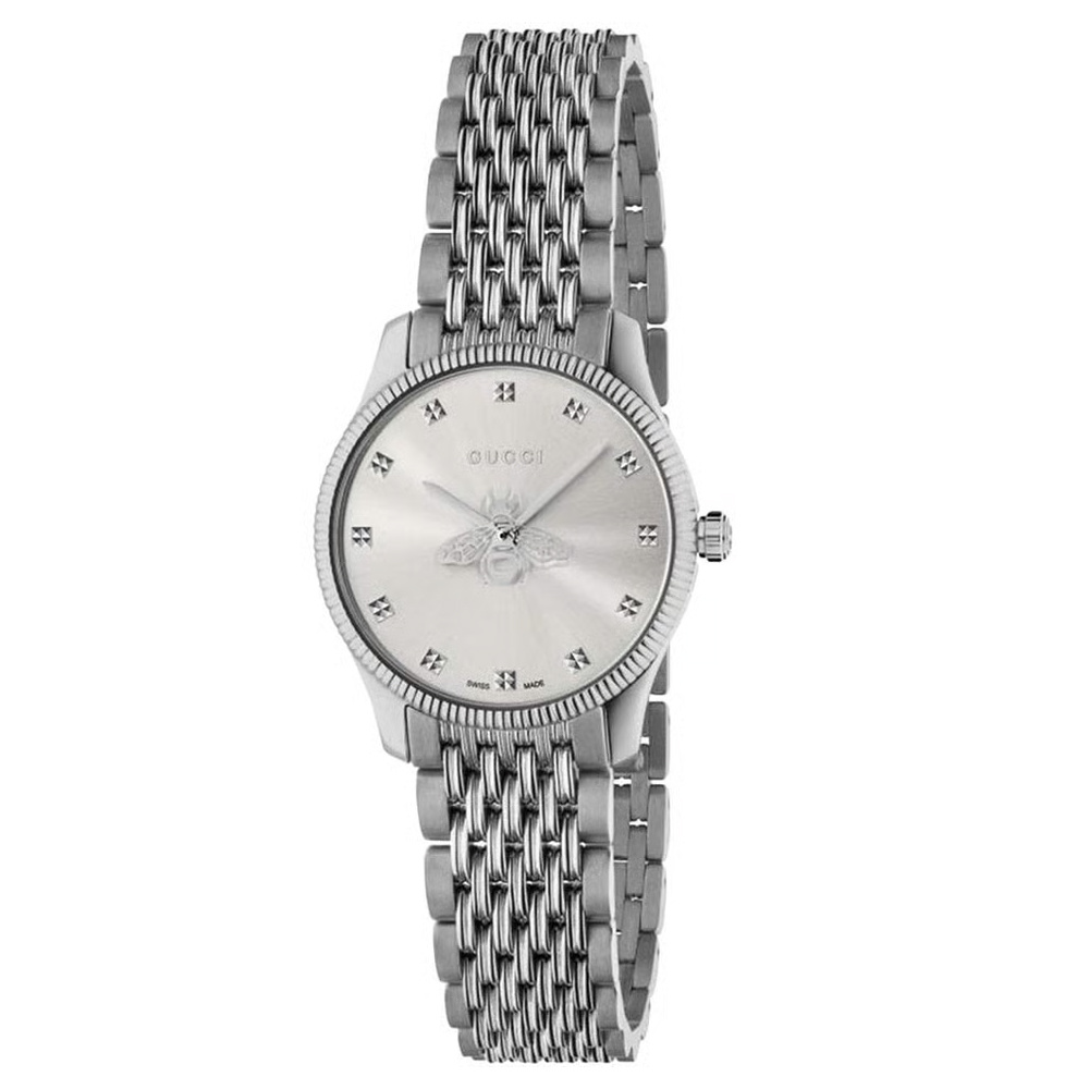 Gucci Damen Armbanduhr G-Timeless Slim Silber YA1265019 – Bild 2