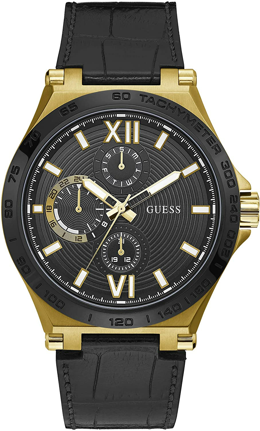 Guess Herren Uhr Edelstahl Farbe Gold Amband Leder/silikon GW0204G1 Guess Herren Uhr Edelstahl Farbe Gold Amband Leder/silikon GW0204G1