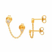 Doppelohrstecker 925 Sterling Silber gelb vergoldet 41185223311454 Doppelohrstecker 925 Sterling Silber gelb vergoldet 41185223311454