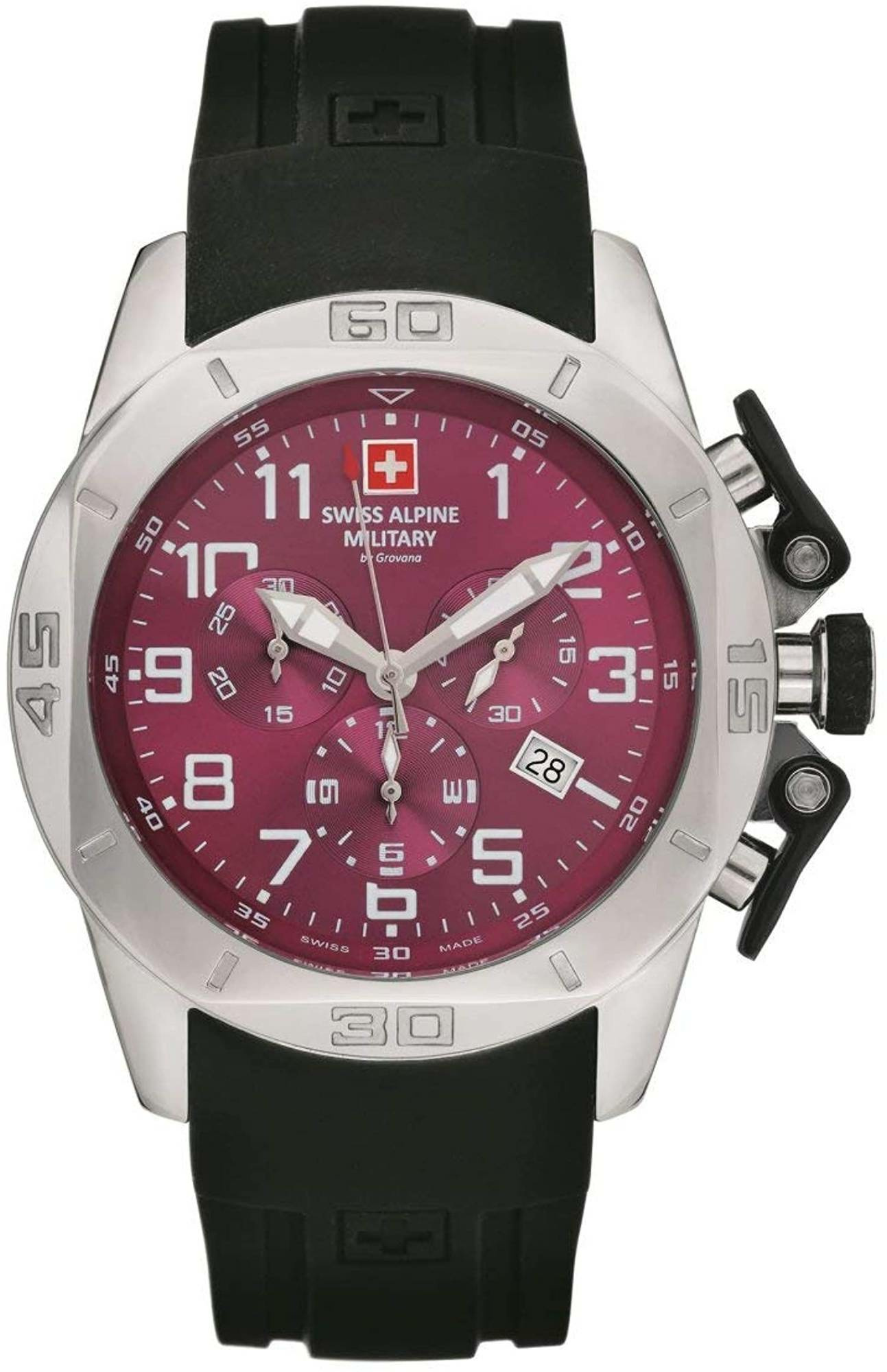 Swiss Alpine Military Herren Armbanduhr Chronograph Silikon 10 ATM 7063.9836 Swiss Alpine Military Herren Armbanduhr Chronograph Silikon 10 ATM 7063.9836