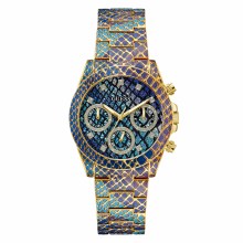 Guess Damen Multifunktionsuhr SERPENTINA Blau Lila Gold GW0752L1 Guess Damen Multifunktionsuhr SERPENTINA Blau Lila Gold GW0752L1