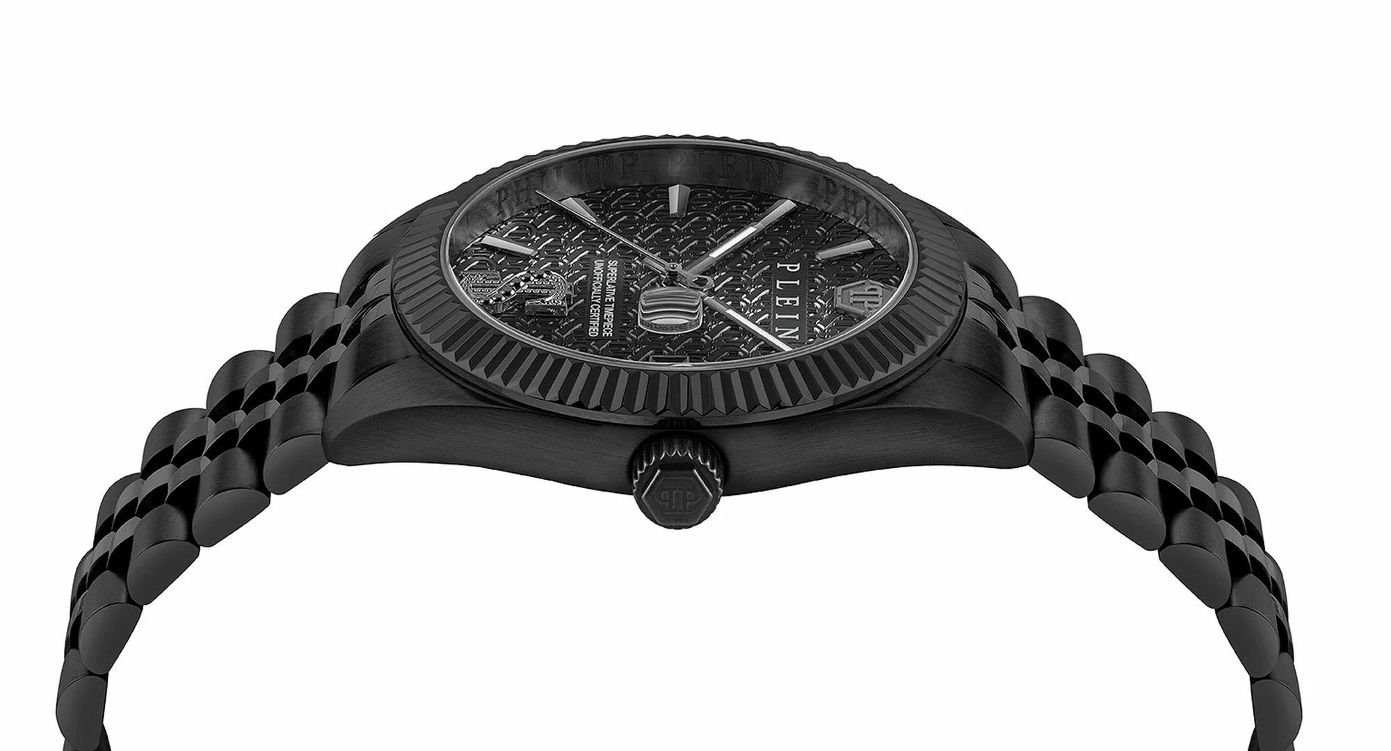 Philipp Plein Uhr Herren Date Superlative Crystal schwarz PWMFA1125 – Bild 3