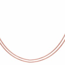 Collier 925/- Sterling Silber Venezianer Kette rosé vergoldet zweireihig 4118467... Collier 925/- Sterling Silber Venezianer Kette rosé vergoldet zweireihig 4118467...