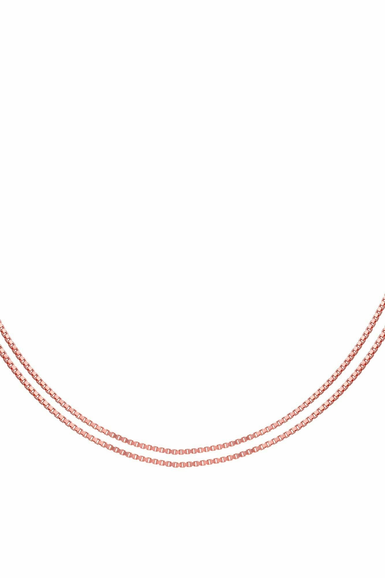 Collier 925/- Sterling Silber Venezianer Kette rosé vergoldet zweireihig 4118467... Collier 925/- Sterling Silber Venezianer Kette rosé vergoldet zweireihig 4118467...