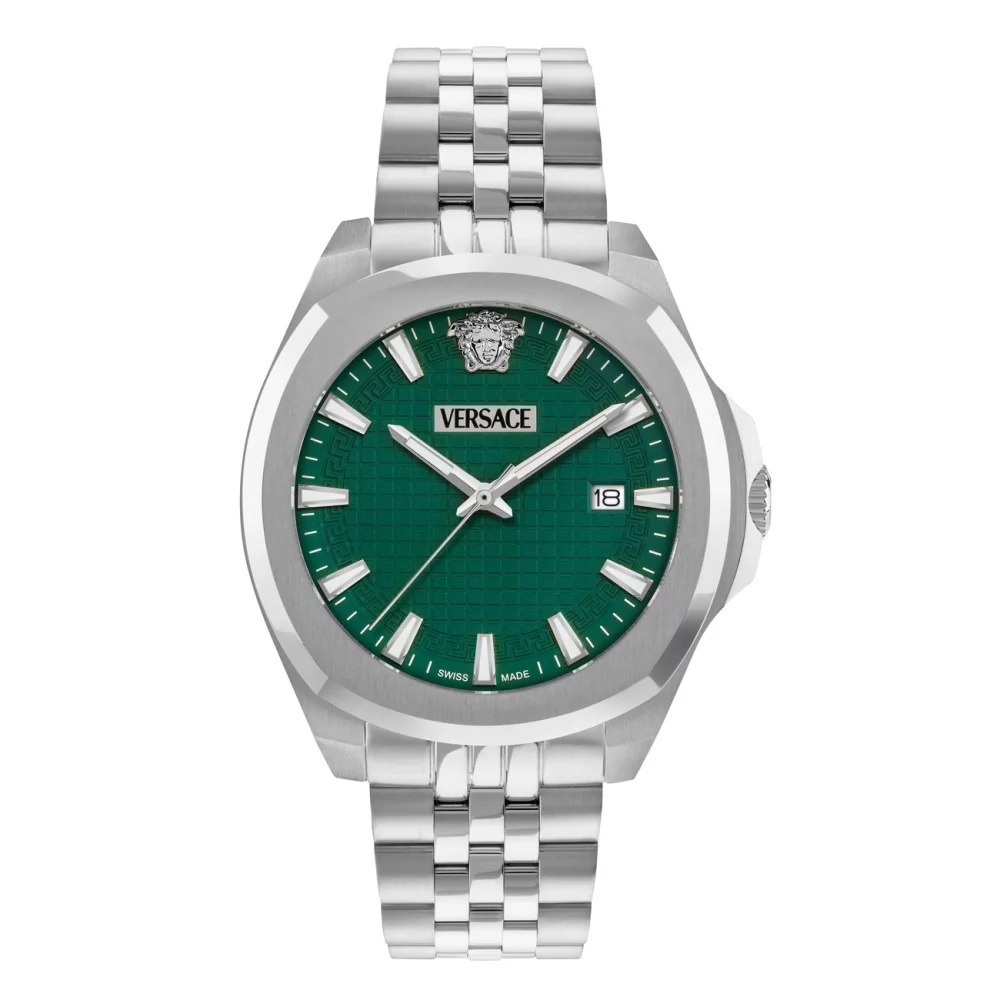 Versace Herren Armbanduhr Luxury Silber/Grün VEKKA0425 – Bild 3