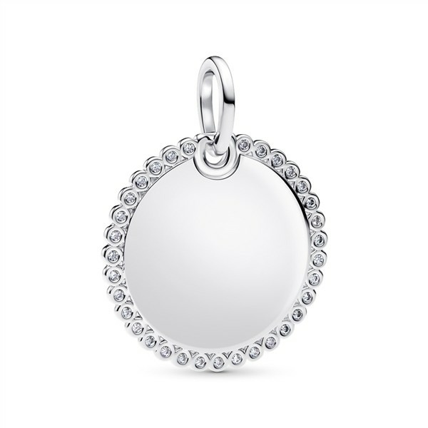 Pandora Anhänger Silber Runde Gravurplatte 394007C01 Pandora Anhänger Silber Runde Gravurplatte 394007C01