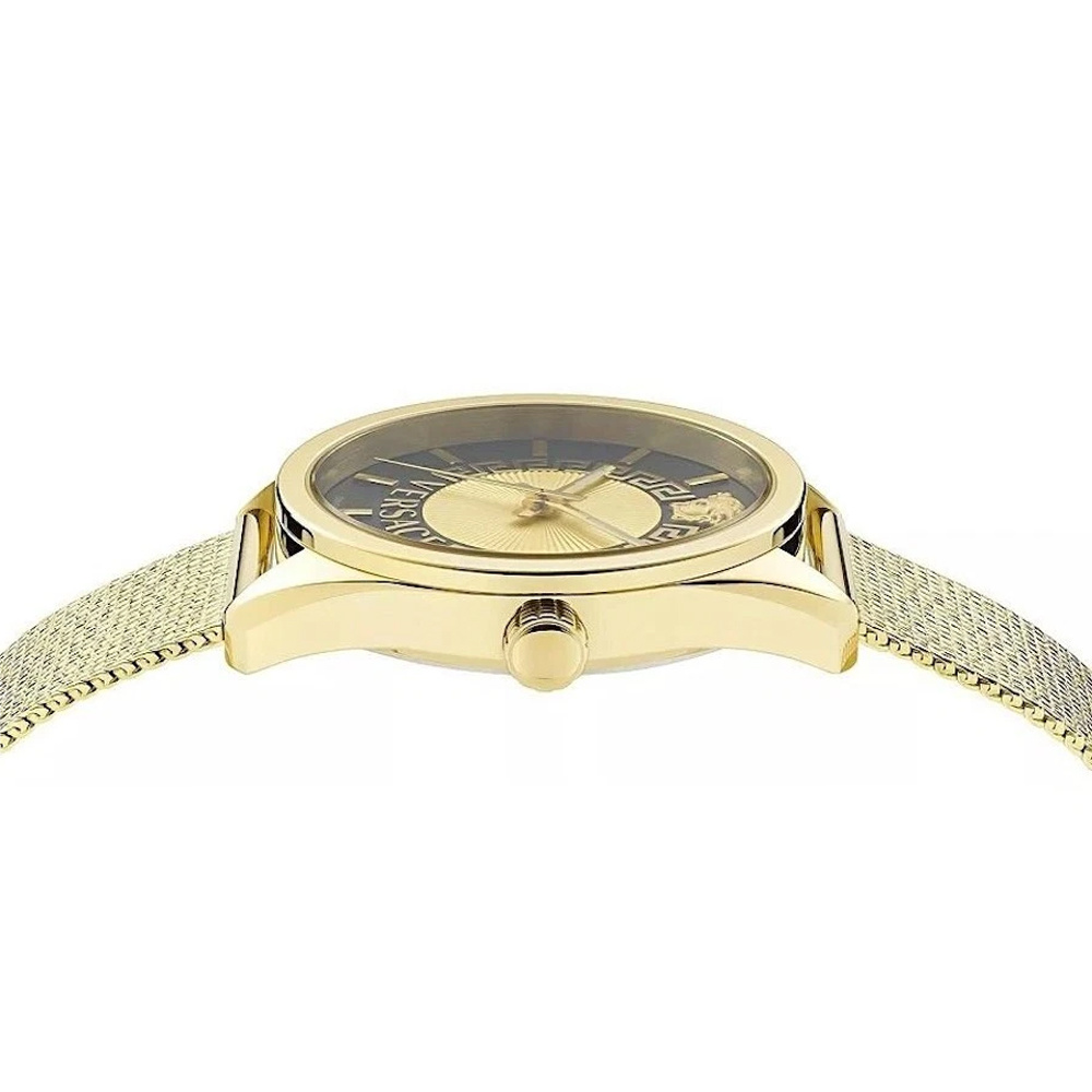 Versace Uhr Damen New V-Circle Gold/Schwarz VE8A00424 Versace Uhr Damen New V-Circle Gold/Schwarz VE8A00424