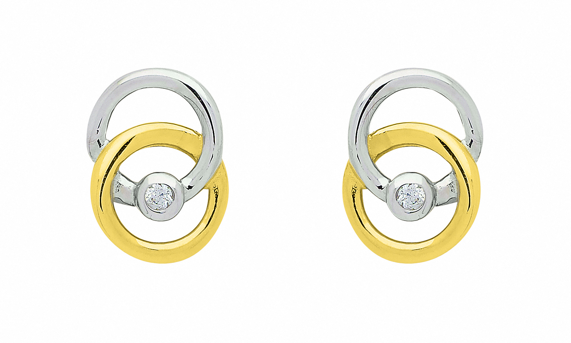 Damen 333 Gold Ohrringe  Ohrstecker mit Zirkonia Damen 333 Gold Ohrringe  Ohrstecker mit Zirkonia