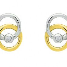 Damen 333 Gold Ohrringe  Ohrstecker mit Zirkonia Damen 333 Gold Ohrringe  Ohrstecker mit Zirkonia