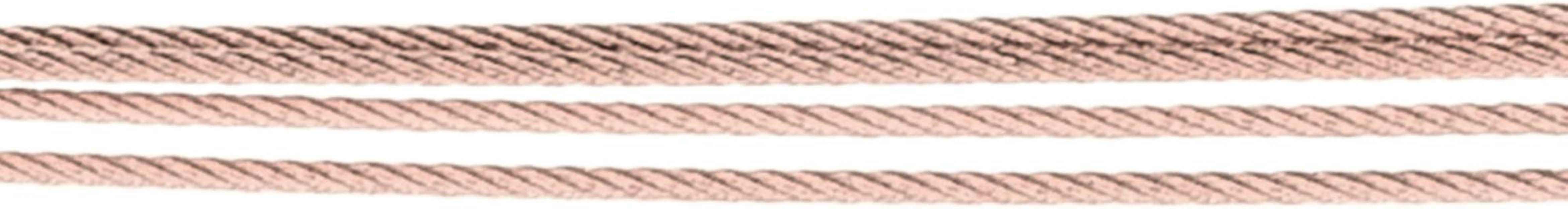 Ernstes Design Damen Drahtseil Kette 5-fach Edelstahl Rotgold DS5.RG.50 – Bild 2