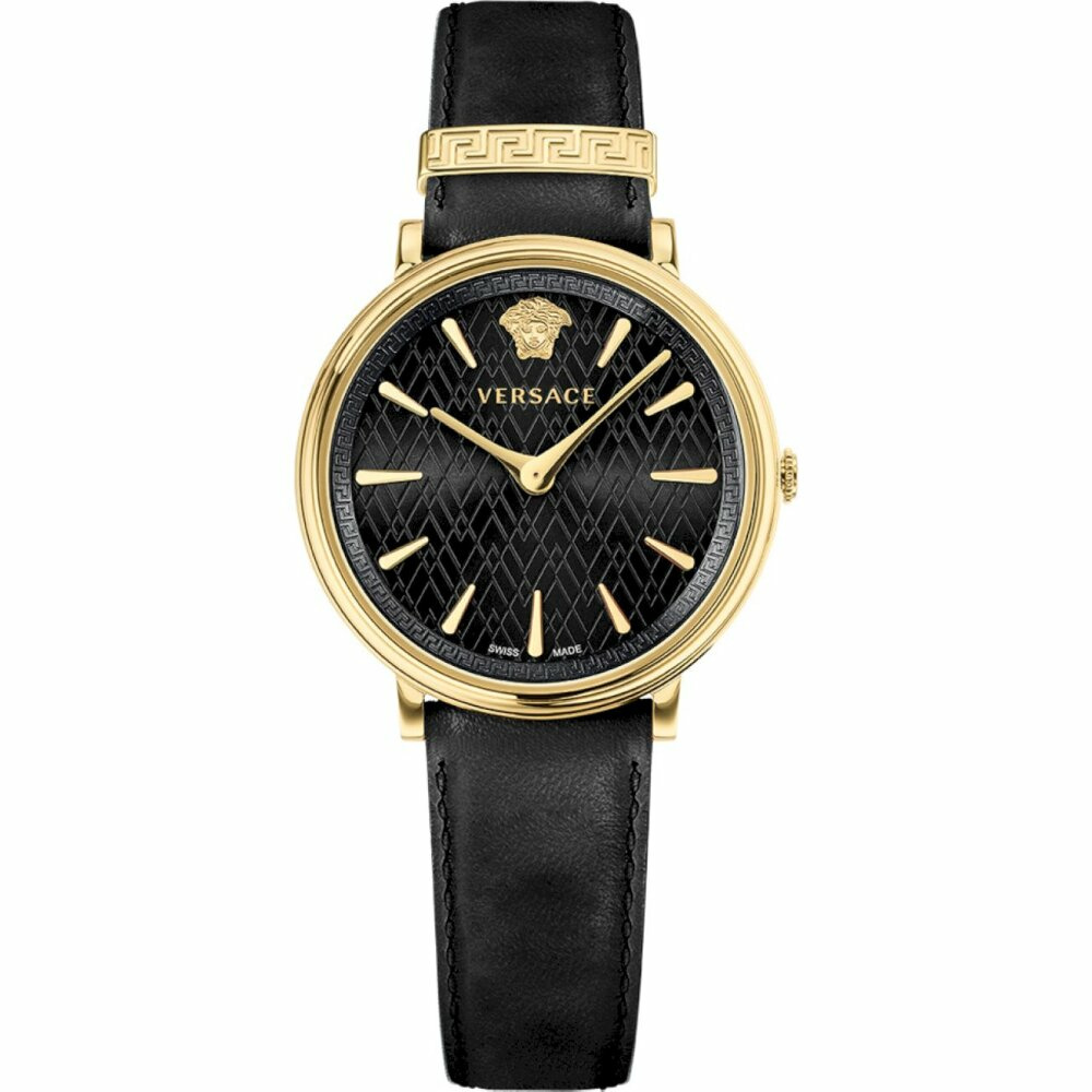 Versace Damen Armbanduhr V CIRCLE schwarz, gold 38 mm VE8100819 Versace Damen Armbanduhr V CIRCLE schwarz, gold 38 mm VE8100819