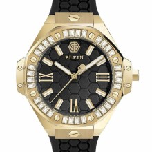 Philipp Plein Damenuhr Lady Royal PWBDA0424 Gold Schwarz 39 mm Silikonarmband Philipp Plein Damenuhr Lady Royal PWBDA0424 Gold Schwarz 39 mm Silikonarmband