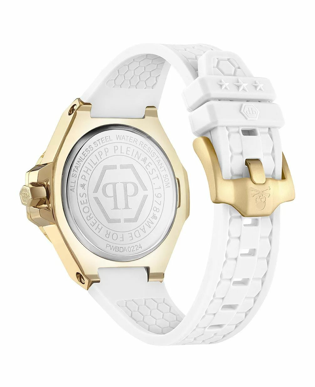 Philipp Plein Damenuhr Lady Royal PWBDA0224 Gold Weiß 39 mm – Bild 3