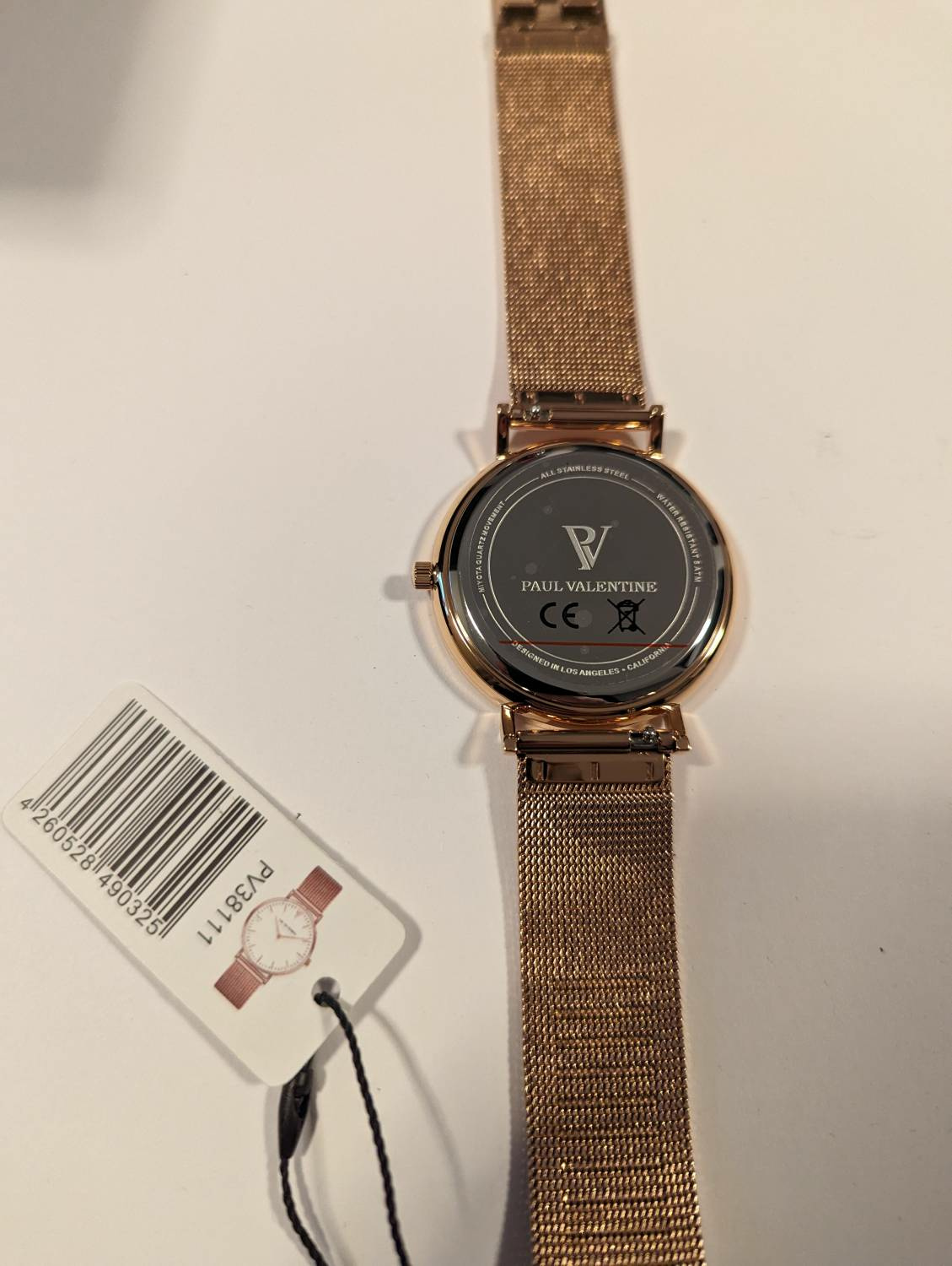 Paul Valentine Damen Armbanduhr MARINA ROSE GOLD MESH 38 MM PV38111 – Bild 2