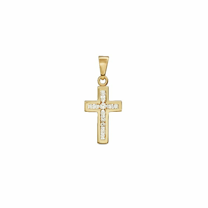 Damen Anhänger Kreuz Zirkonia Gold 802.1049 Damen Anhänger Kreuz Zirkonia Gold 802.1049