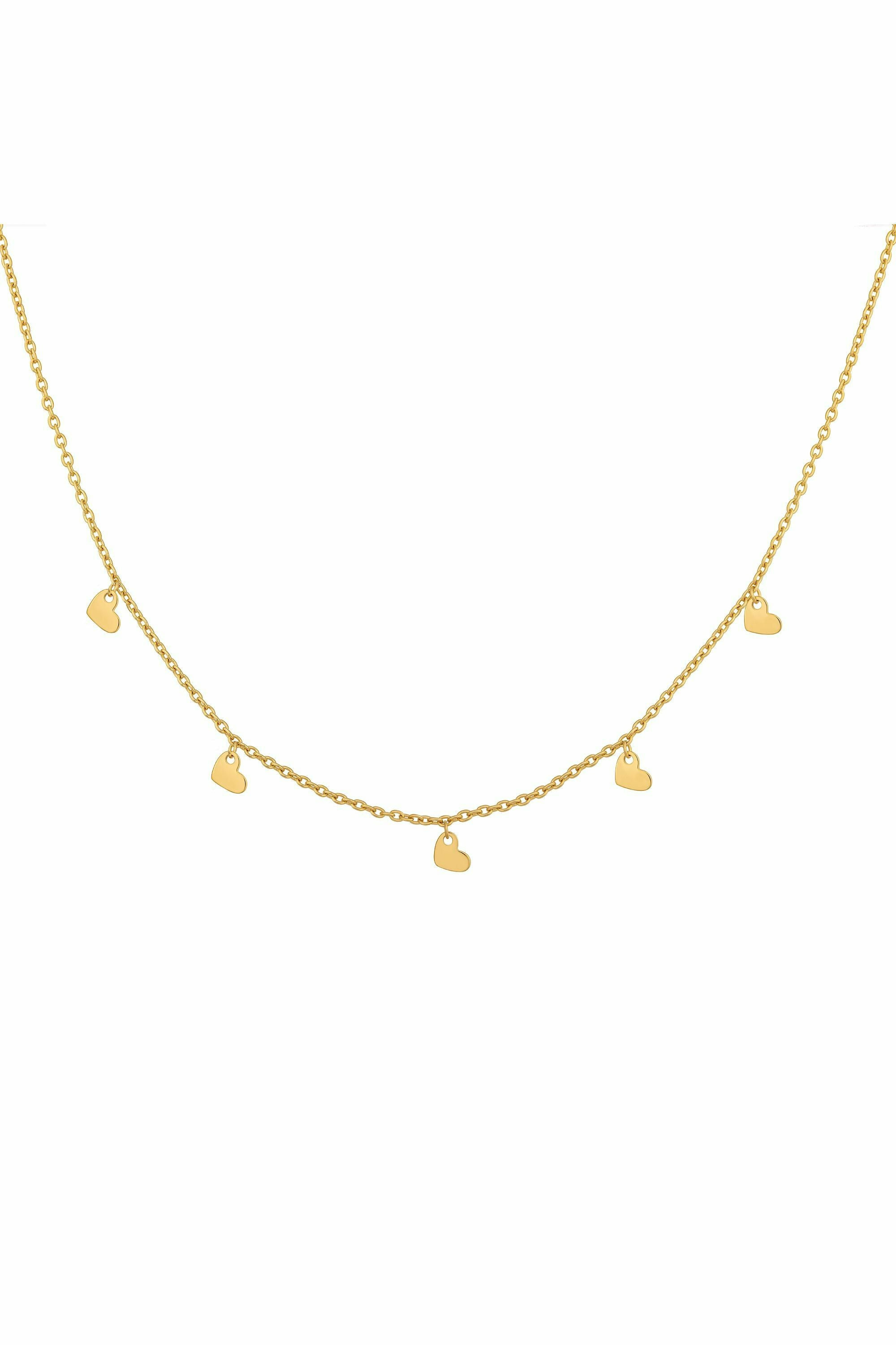 Collier 925 Silber vergoldet Anhänger Herzen 41184948224094