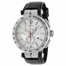 Versace Herren Armbanduhr Chronograph AION schwarz, silber 45 mm VE6CA0123 Versace Herren Armbanduhr Chronograph AION schwarz, silber 45 mm VE6CA0123